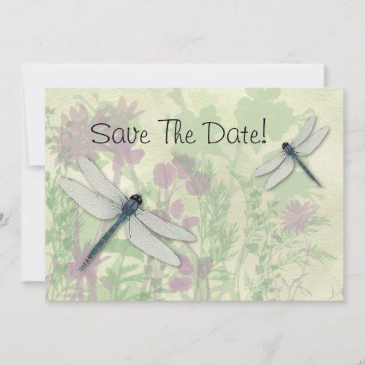 Blaue Libellen Save the Date (Vorderseite)