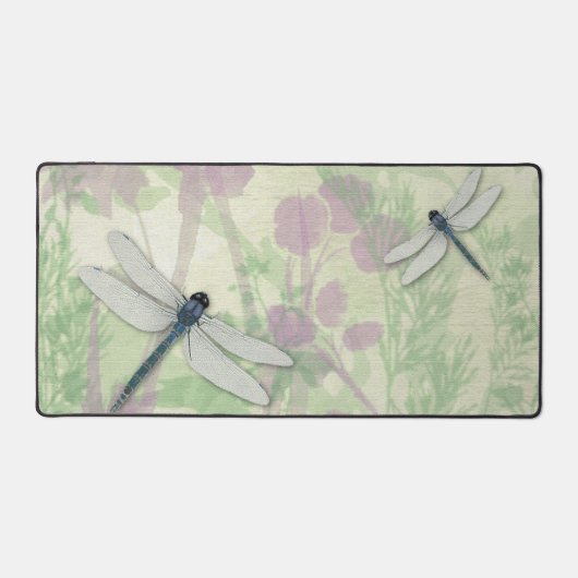 Blaue Libellen Schreibtischunterlage (Vorderseite)