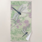 Blaue Libellen Strandtuch (Vorderseite)