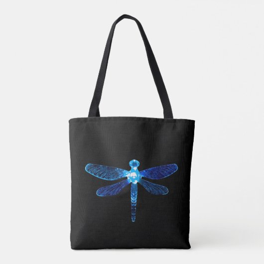Blaue Libellen-Taschen-Tasche Tasche (Rückseite)