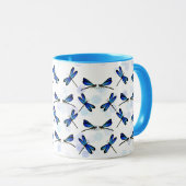blaue Libellen Tasse (VorderseiteRechts)