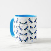blaue Libellen Tasse (Vorderseite Links)