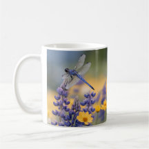 Blaue Libellen-Tasse – Natürliche Eleganz in Blüte