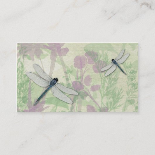 Blaue Libellen-Visitenkarte Visitenkarte (Rückseite)