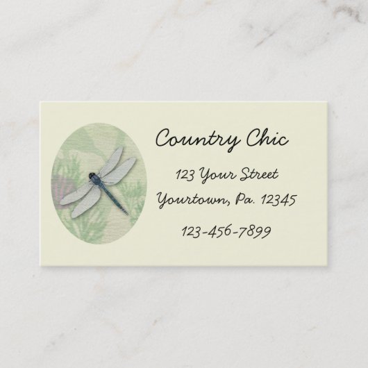 Blaue Libellen-Visitenkarte Visitenkarte (Vorderseite)