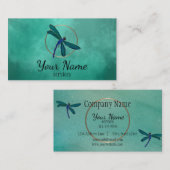 Blaue Libellen-Visitenkarten Visitenkarte (Vorne/Hinten)