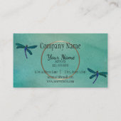 Blaue Libellen-Visitenkarten Visitenkarte (Rückseite)