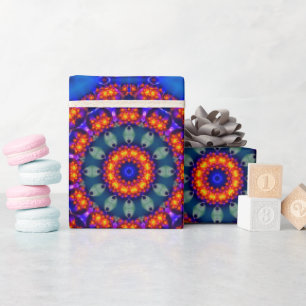 Blaue Licht-Kaleidoskop Geschenkpapier