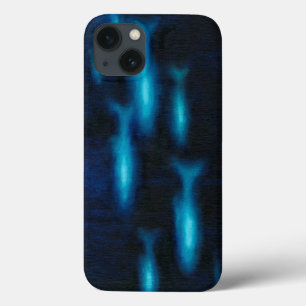 Blaue lichtdurchlässige Fisch-Silhouetten Case-Mate iPhone Hülle