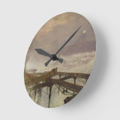 Blaue Lichter, Teignemouth Pier - Beleuchten der Runde Wanduhr (Winkel)