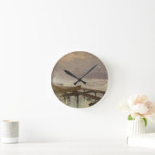 Blaue Lichter, Teignemouth Pier - Beleuchten der Runde Wanduhr (Zuhause)