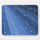 Blaue Lichtstrahlen und Blasen Mousepad (Vorne)