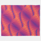 Blaue Lichtwelle 5 Fleecedecke (Vorderseite (Horizontal))