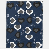 Blaue Liebe Fleecedecke (Vorderseite)