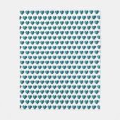 Blaue Liebe Fleecedecke (Vorderseite)