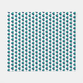 Blaue Liebe Fleecedecke (Vorderseite (Horizontal))