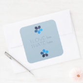 Blaue Liebe Hass Blume Aufkleber (Umschlag)