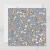 Blaue Liebe im Brautparty Blüte Wildblume Einladung (Rückseite)