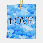 Blaue Liebe Keramikornament (Links)