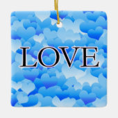Blaue Liebe Keramikornament (Vorderseite)