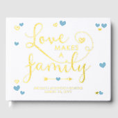 Blaue Liebe macht eine Adoption-Dusche für Familie Gästebuch (Vorderseite)