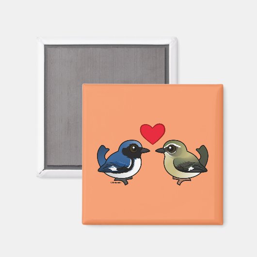 Blaue Liebe Magnet (Vorderseite/Rückseite)