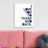 Blaue Liebe nach Texas und zurück Leinwanddruck (Insitu (Wohnzimmer))
