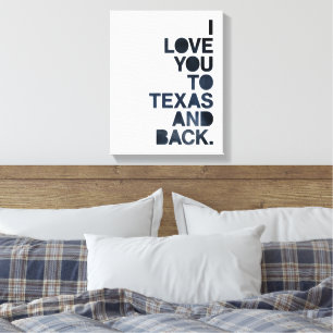 Blaue Liebe nach Texas und zurück Leinwanddruck