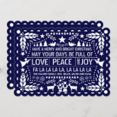 Blaue Liebe Peace Jopapel picado Weihnachten (Vorne/Hinten)