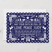 Blaue Liebe Peace Jopapel picado Weihnachten (Vorderseite)