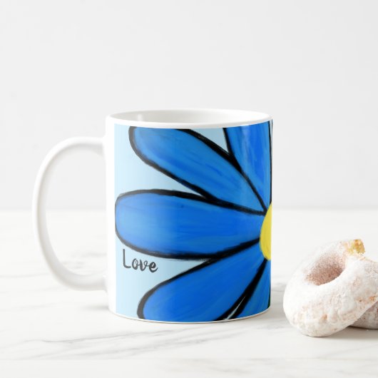 Blaue Liebe Personalisiert Blaue Tasse (Mit Donut)