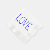 Blaue Liebe Pfeile Hochzeitsfeier Serviette (Ecke)