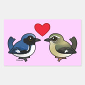 Blaue Liebe Rechteckiger Aufkleber (Vorderseite)