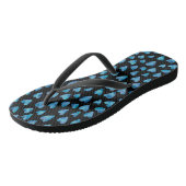 Blaue Liebe Wasserfarbe Badesandalen (Schrägansicht)