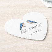 Blaue Liebesvögel Hochzeit Untersetzer (angewinkelt)