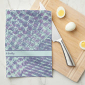 Blaue Lila Abstrakt Moderne Pattern Küchentücher H (Viertel Falte)