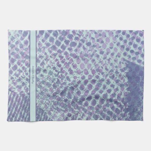 Blaue Lila Abstrakt Moderne Pattern Küchentücher H (Horizontal)