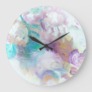 Blaue lila abstrakte Designer-Wand-Uhr Große Wanduhr