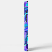 Blaue Lila Abstrakte Marmorbäume Liqui Case-Mate iPhone Hülle (Rückseite / Links)