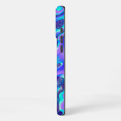 Blaue Lila Abstrakte Marmorbäume Liqui iPhone Hülle (Linke Seite)