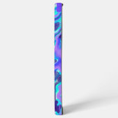 Blaue Lila Abstrakte Marmorbäume Liqui Samsung Galaxy Hülle (Linke Seite)