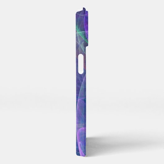 Blaue Lila Aquamarine Luftabstraktion iPhone Hülle (Rechte Seite)