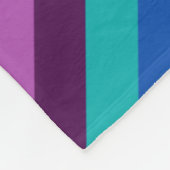Blaue Lila Aquamarine Streifen Fleecedecke (Ecke)