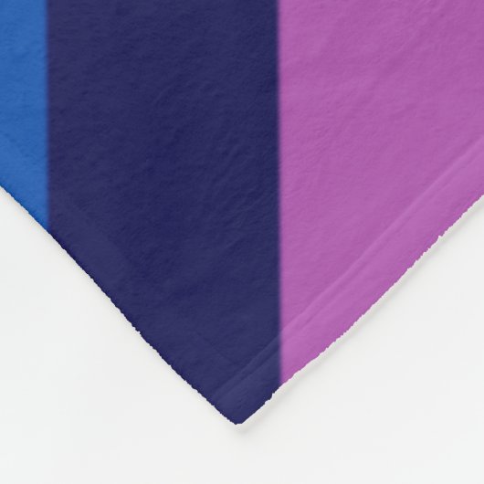 Blaue Lila Aquamarine Streifen Große Fleecedecke (Ecke)