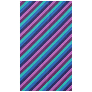 Blaue Lila Aquamarine Streifen Große Tablette Tischdecke