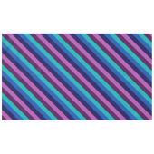 Blaue Lila Aquamarine Streifen Große Tablette Tischdecke (Vorderseite (Horizontal))