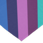 Blaue Lila Aquamarine Streifen Große Tischläufer (Ecke)