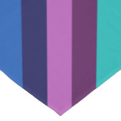 Blaue Lila Aquamarine Streifen Kleiner Tischläufer (Ecke)