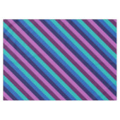 Blaue Lila Aquamarine Streifen mittel Tablette Tischdecke (Vorderseite (Horizontal))