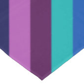 Blaue Lila Aquamarine Streifen mittel Tablette Tischdecke (Schrägansicht)